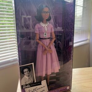 New Barbie Inspiring Women Katherine Johnson Doll - Purple Box with Gold Trim